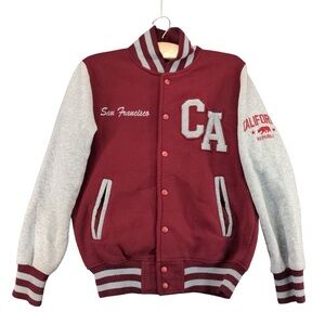 Kids Maroon Varsity Jacket